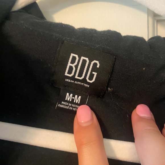 UO BDG black cropped hooded zip up teddy jacket - Picture 6 of 6